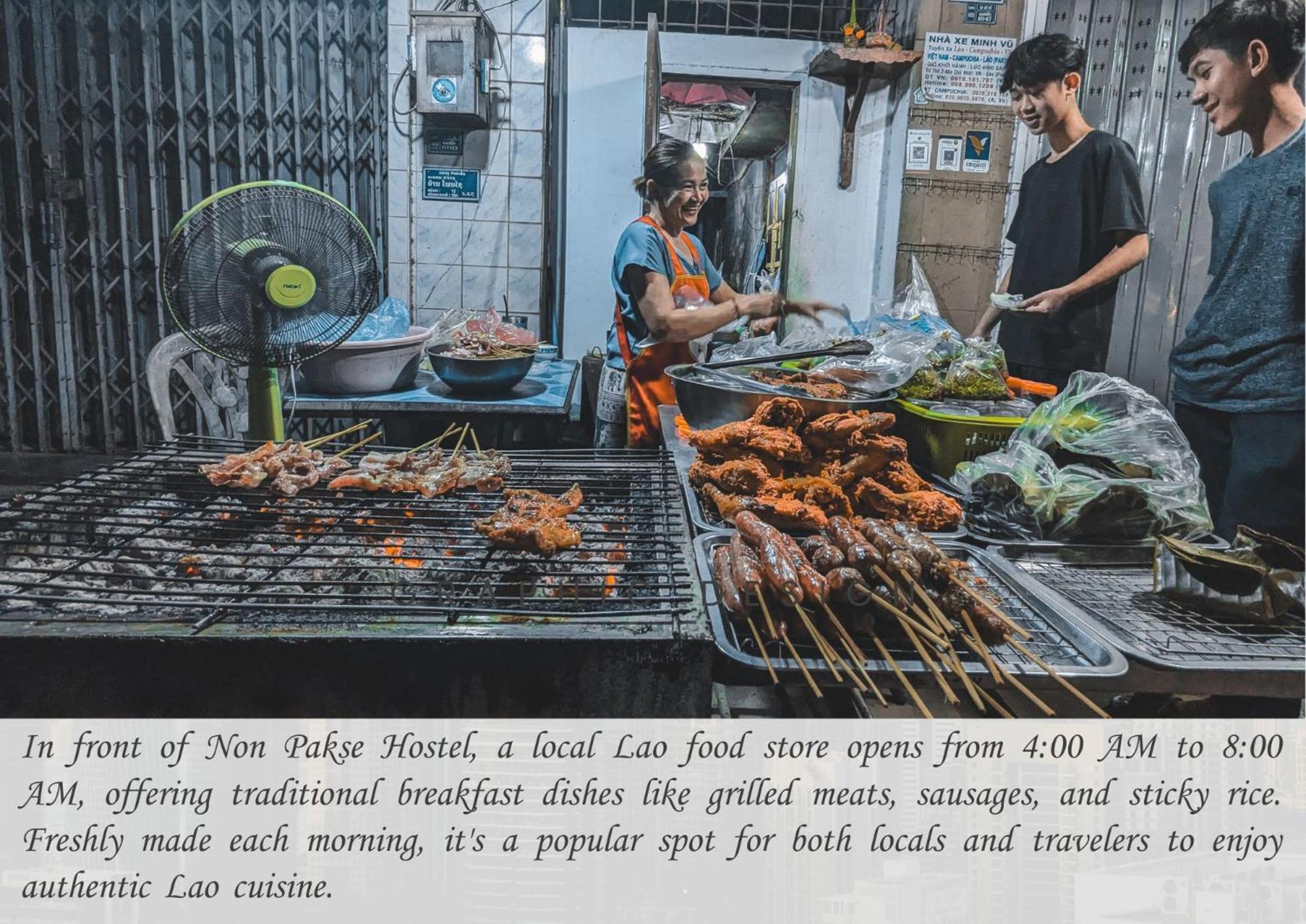 Non Pakse Hostel & Coffee House ภายนอก รูปภาพ